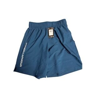 Under Armour Mens UA Tech Woven Wordmark Shorts Blue 1383356 Small NWT